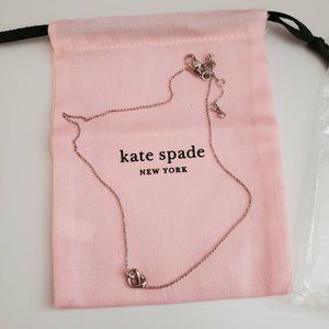 KATE SPADE loves me knot mini necklace NEW